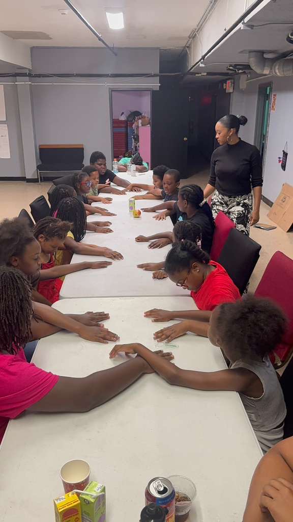 Group activity time — kids focus and work together at the table