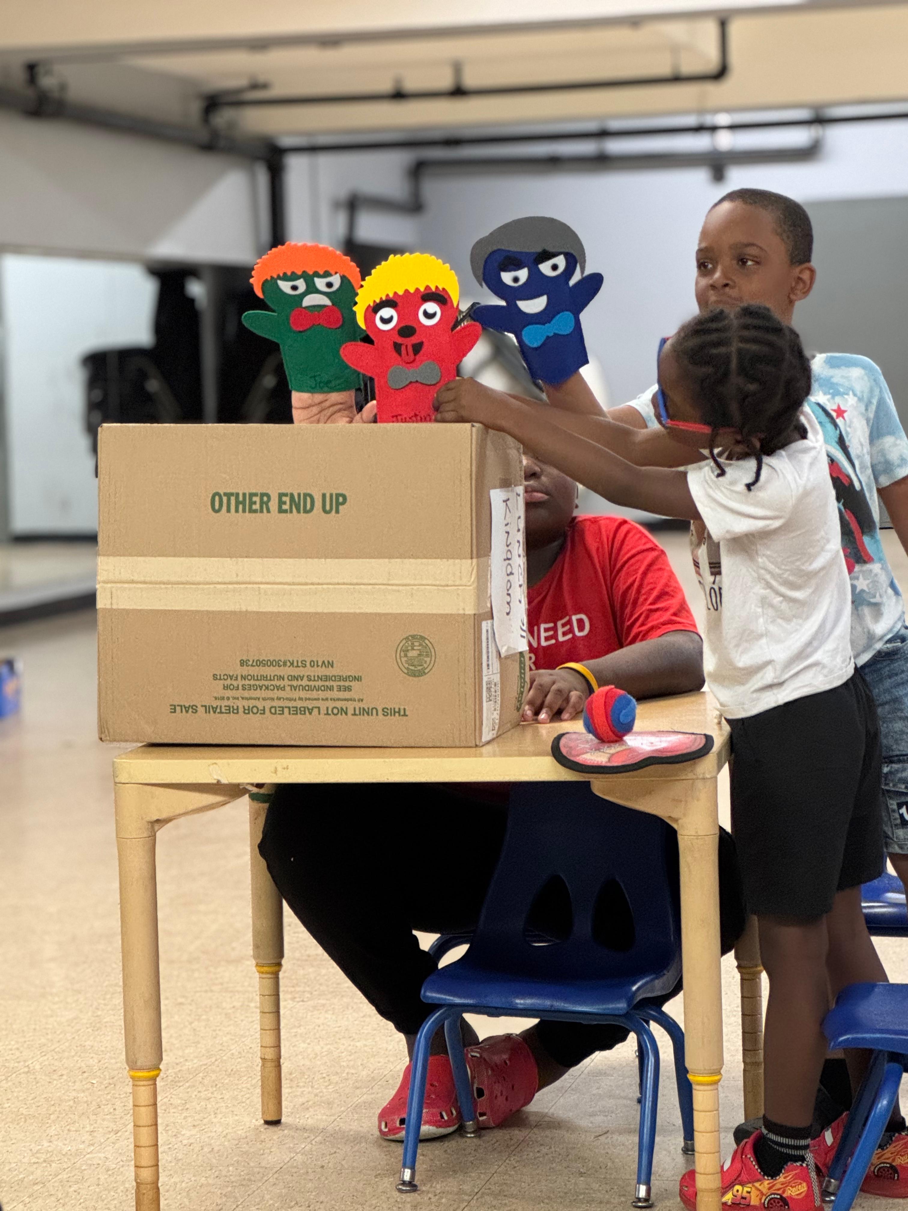 Puppet show — kids create and perform with their handmade puppets